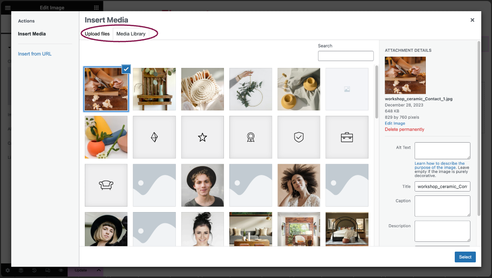 upload image Image widget 6