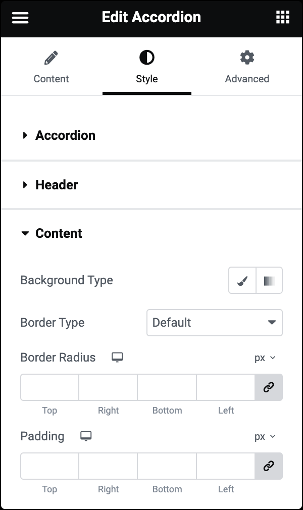 Accordion with nested elements 12 Accordion widget with nested elements 178