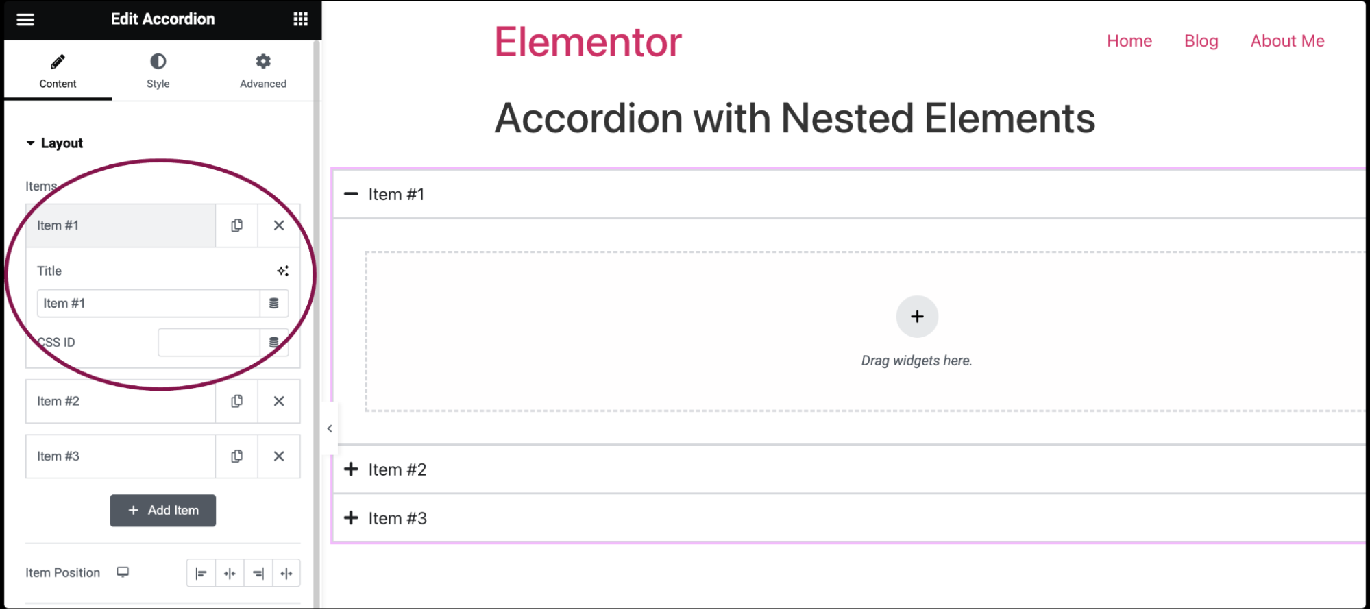 Accordion with nested elements 2