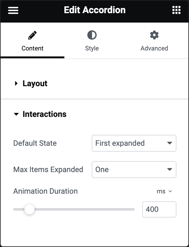 Accordion with nested elements 7