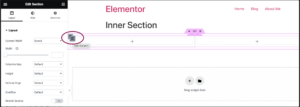 Inner section widget 14