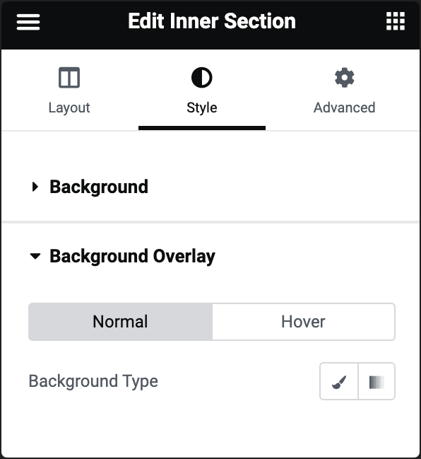 Inner section widget 16