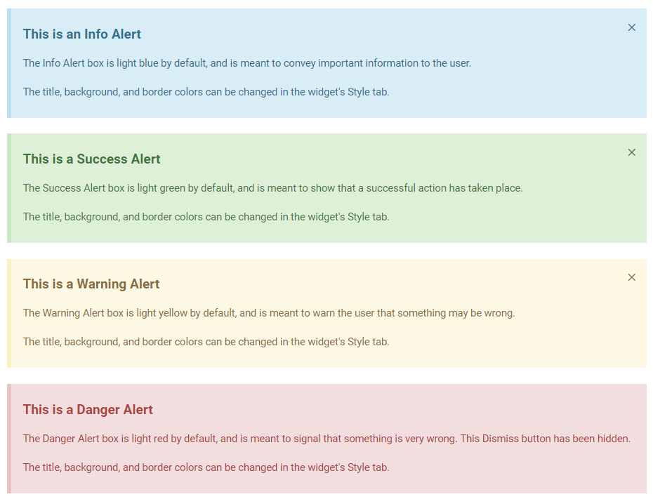 Alert widget 3