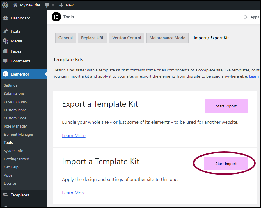 image 69 Export and import Elementor sites 17