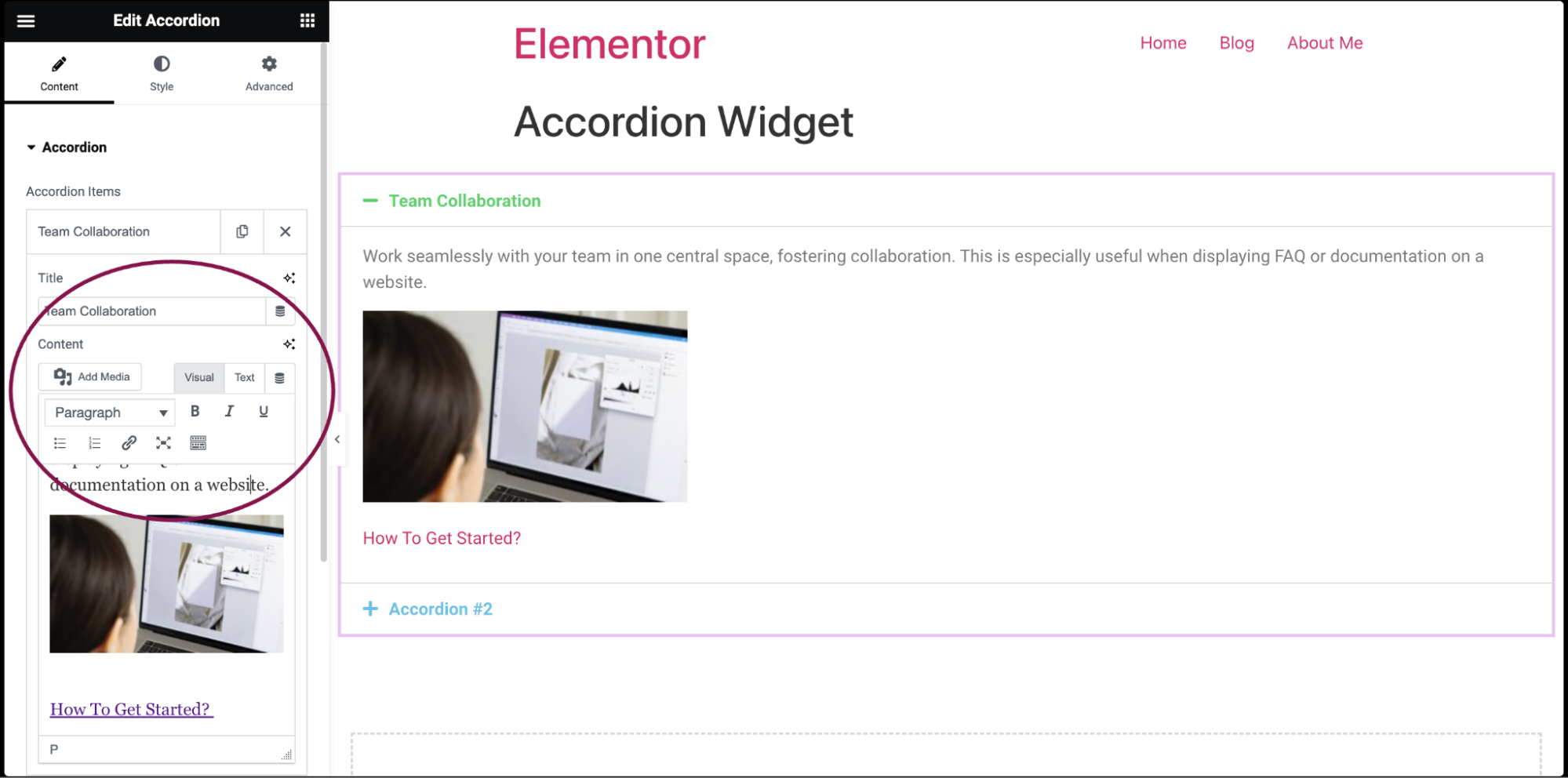 Accordion widget 1