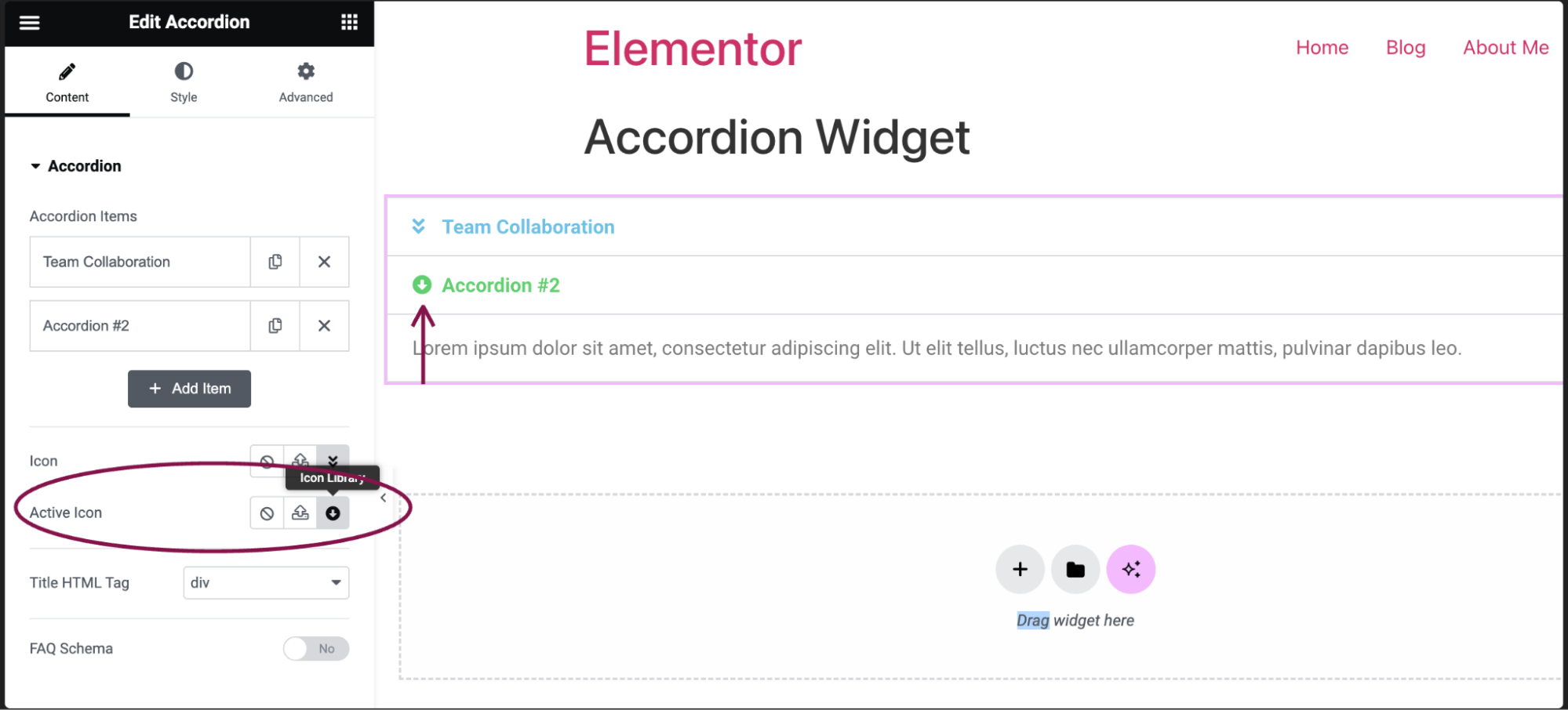 Accordion widget 9