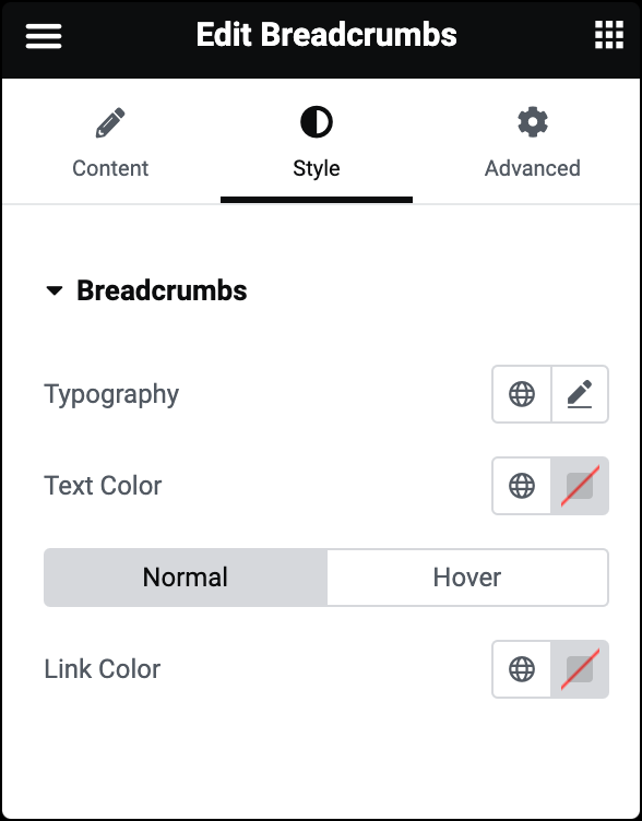 Breadcrumbs widget 4