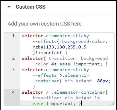 Create a Sticky Transparent Header 1