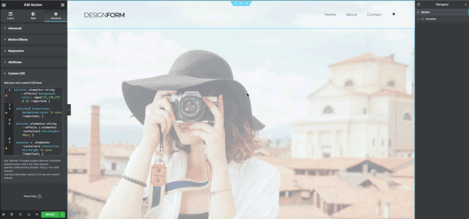 Create a Sticky Transparent Header 5
