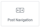 Post Navigation widget