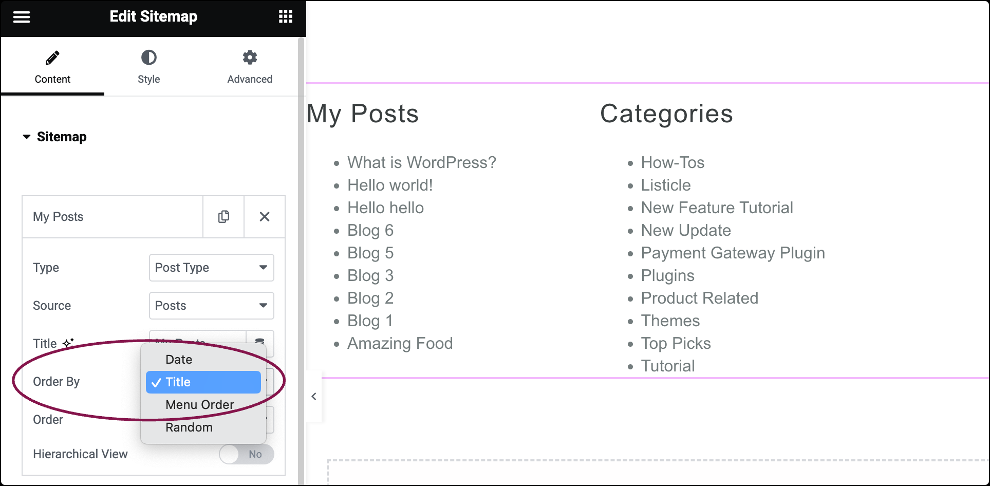 Sitemap widget 12