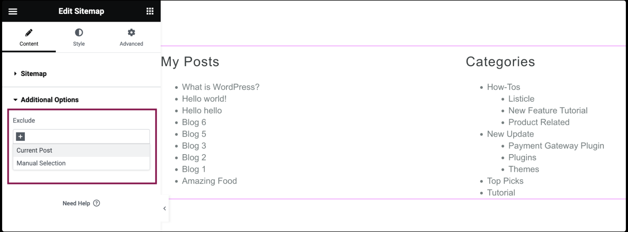 Sitemap widget 9