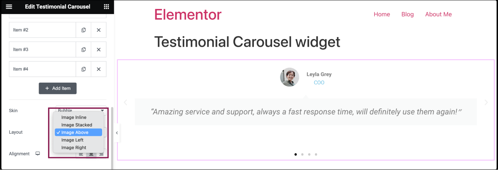 Testimonial Carousel widget 15