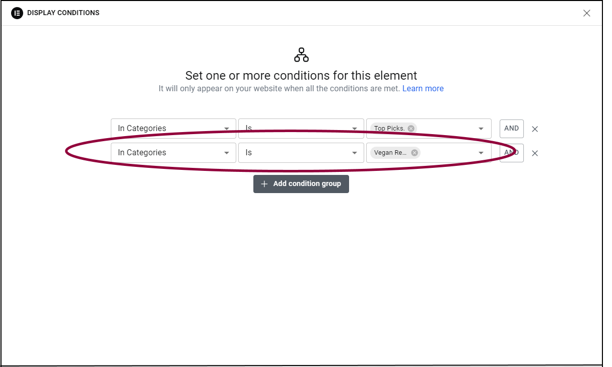 image 2 Show and hide elements on a page (Display Conditions) 19