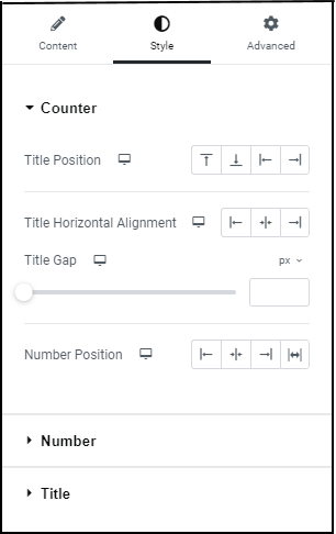 Style Counter tab Counter widget 3