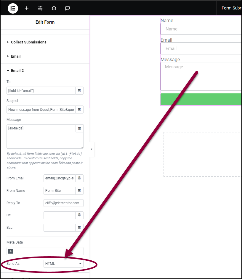 image 103 Send Email Confirmations with Elementor Forms 29