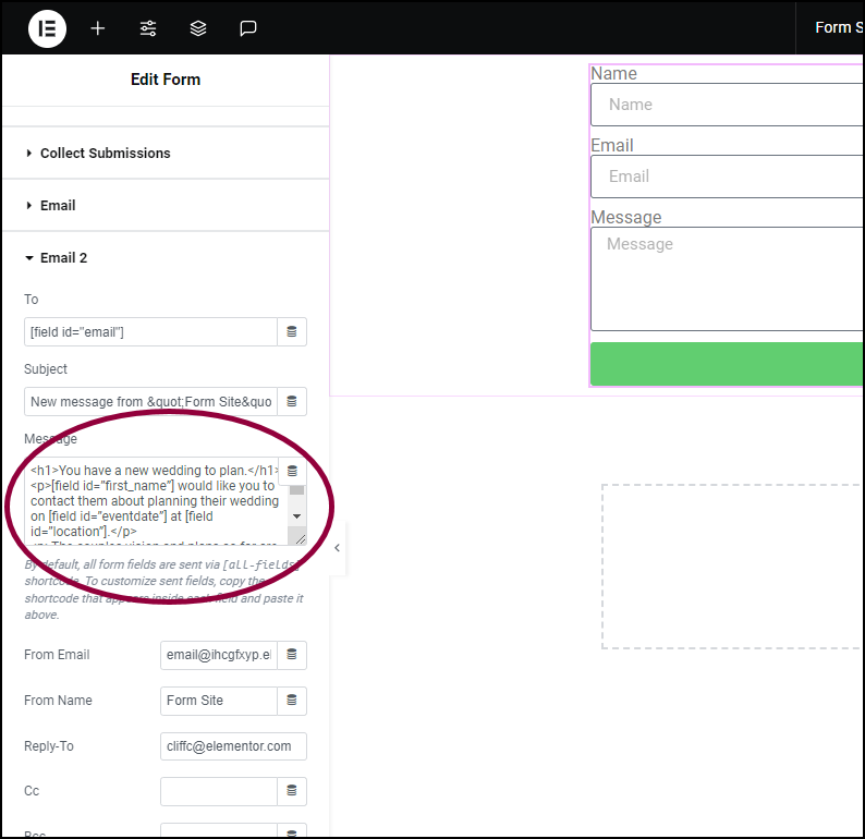 image 104 Send Email Confirmations with Elementor Forms 31