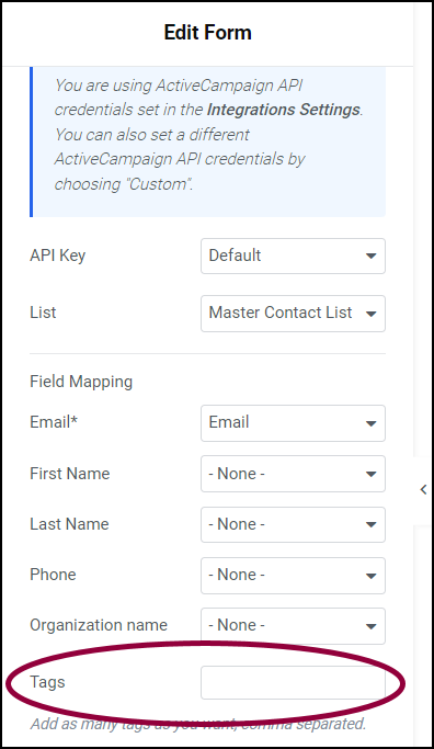 image 38 Integrate forms with ActiveCampaign 23