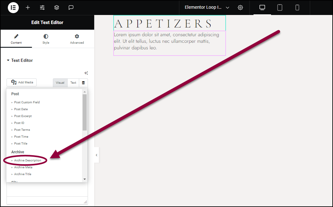 image 49 Create a category page using the Loop Grid or Loop Carousel 241