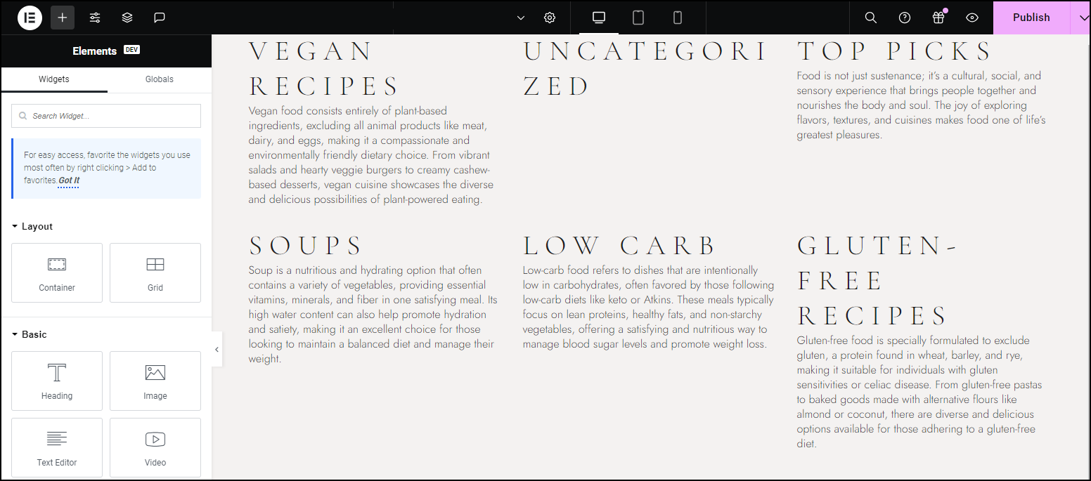 image 51 Create a category page using the Loop Grid or Loop Carousel 245