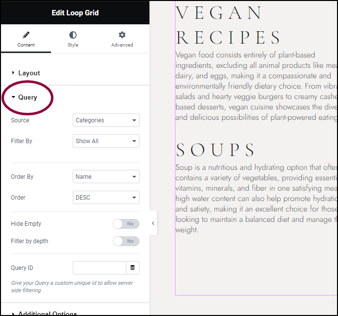 image 58 Create a category page using the Loop Grid or Loop Carousel 263