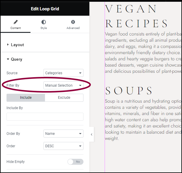 image 59 Create a category page using the Loop Grid or Loop Carousel 265