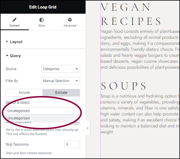 image 61 Create a category page using the Loop Grid or Loop Carousel 269