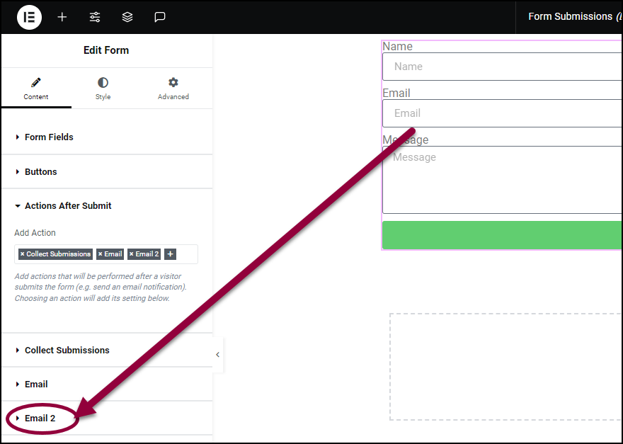 image 92 Send Email Confirmations with Elementor Forms 7