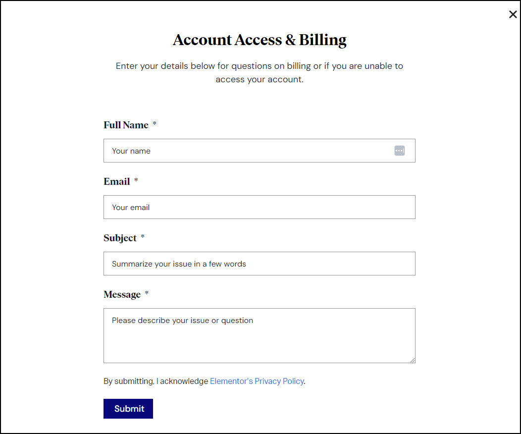 Account access and billing Delete a user account 5