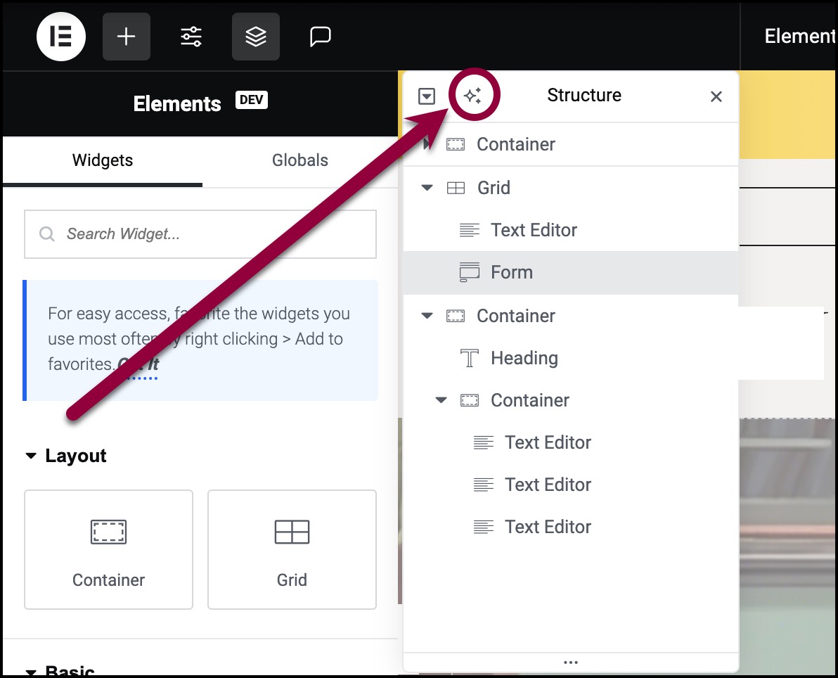 Click the AI icon Use AI in the Navigator 1