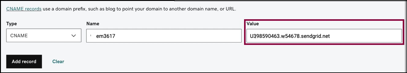 add the valeu 1 Connect a custom domain using GoDaddy 35