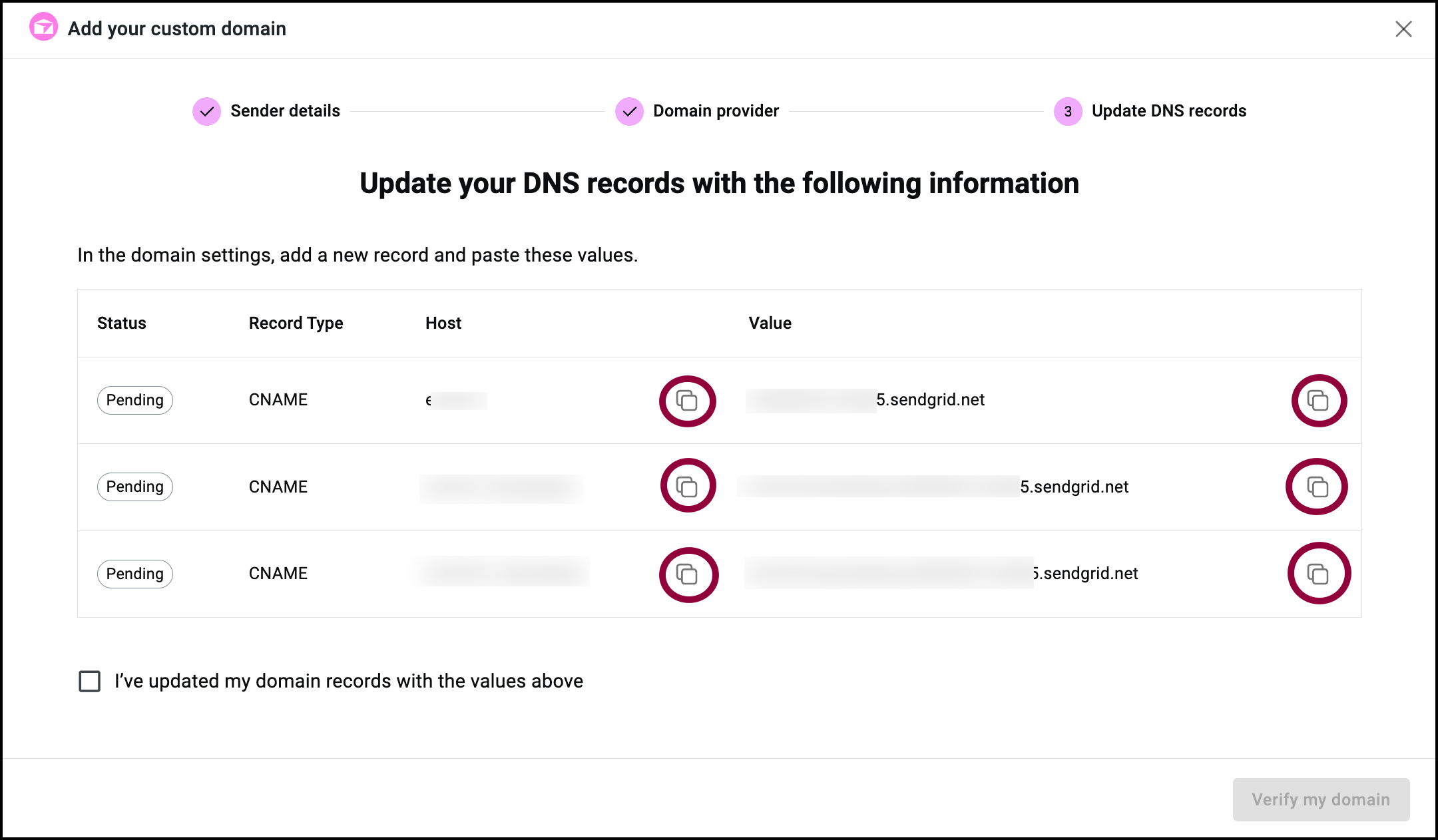 copy icons Connect a custom domain using GoDaddy 27