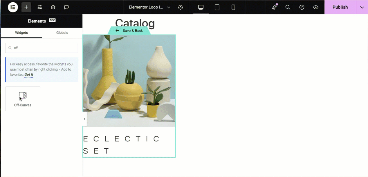 image 2 Add an Off Canvas widget to a Loop Grid 3