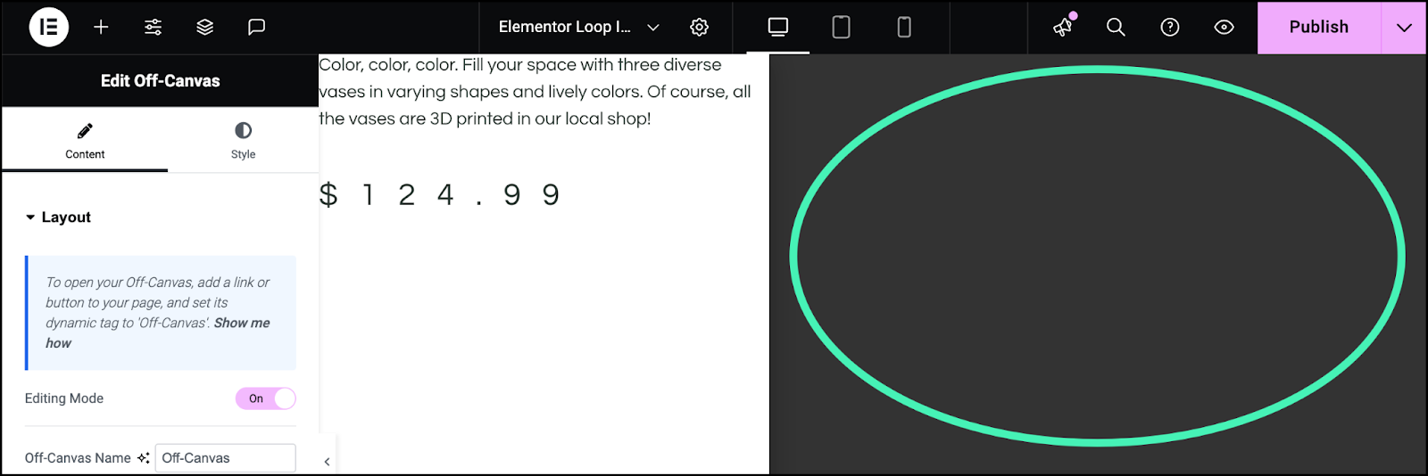 image 72 Add an Off Canvas widget to a Loop Grid 7