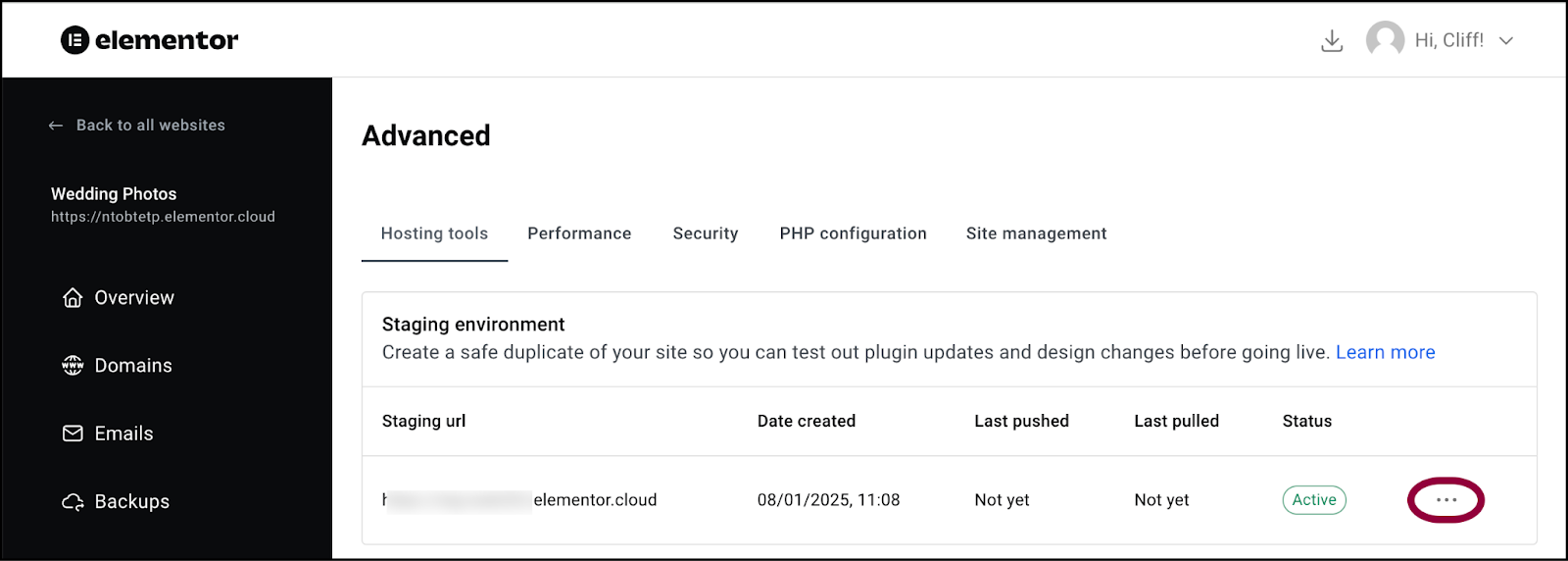 image 18 Edit the PHP version of your Elementor Hosting site 27