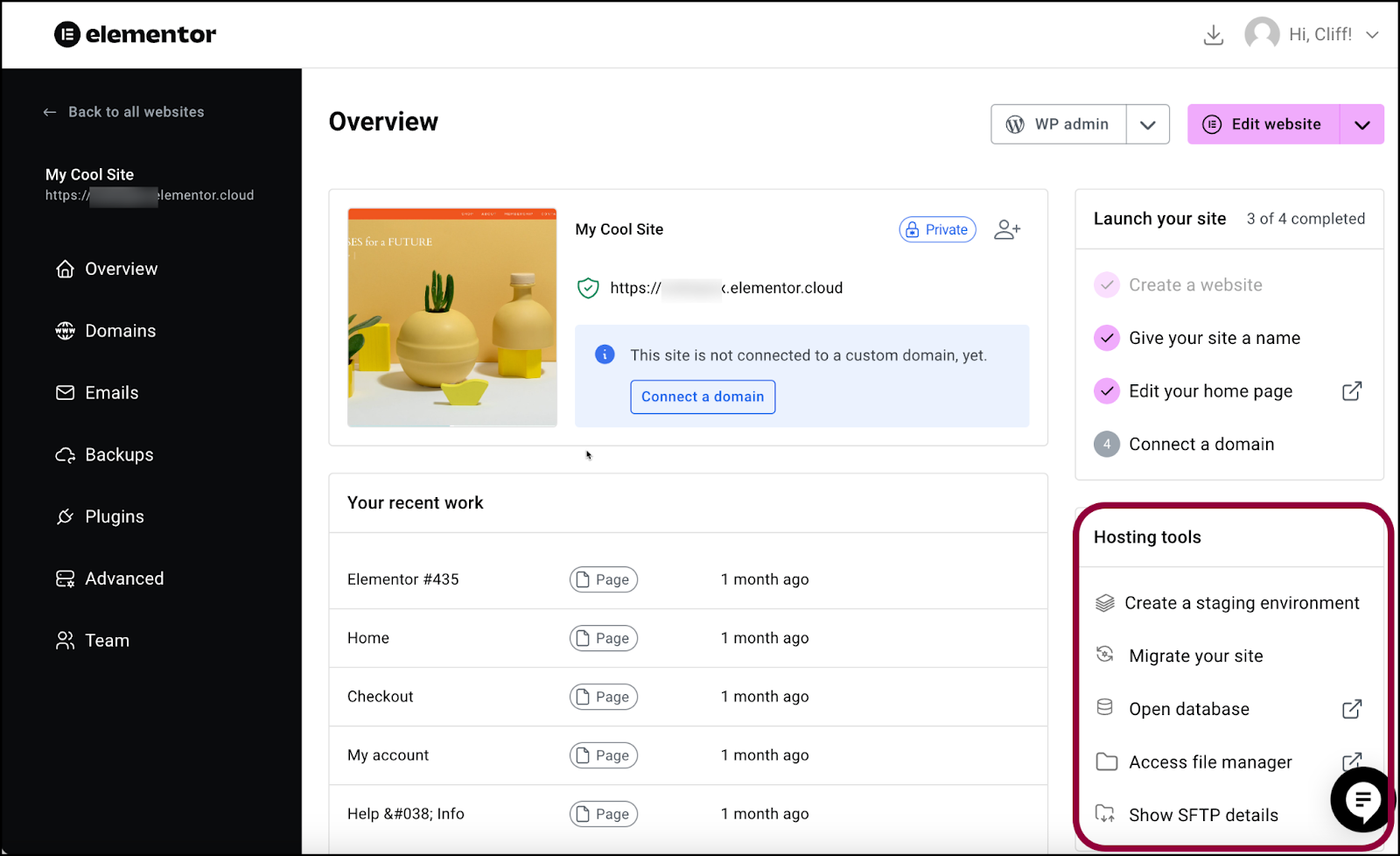 image 24 Access the files of your Elementor Hosting site 11