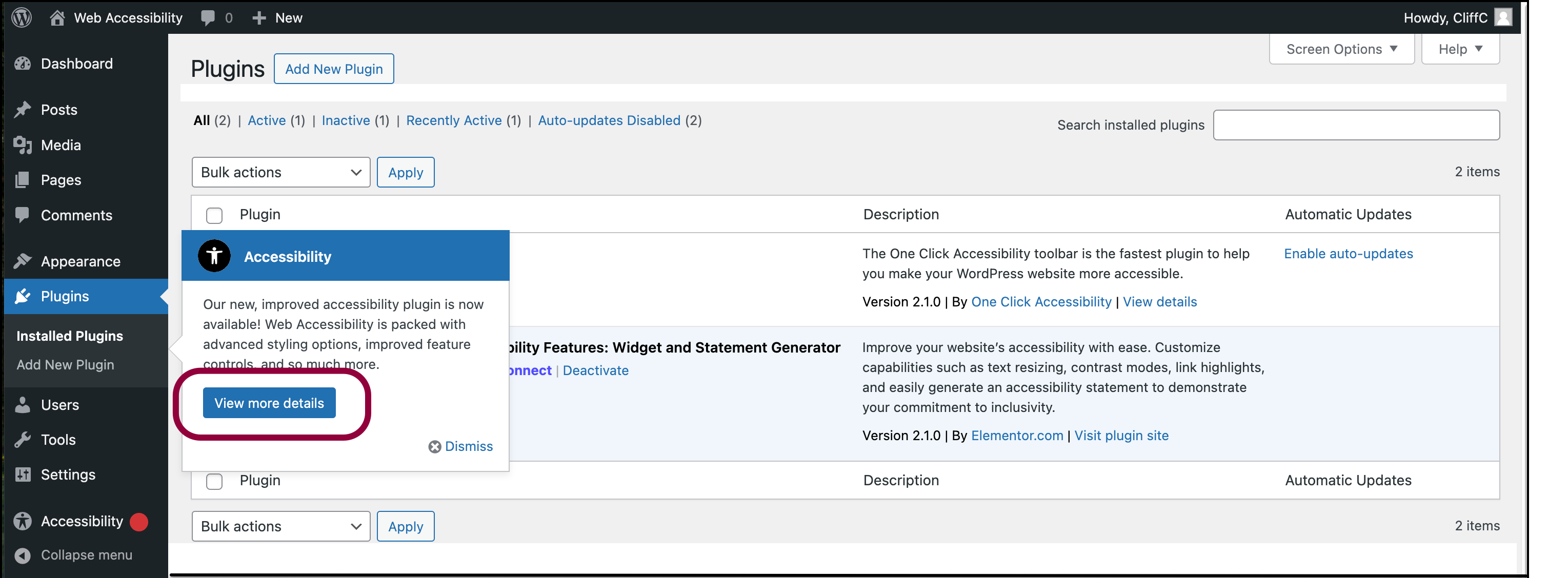 Click learn more Moving from One Click Accessibility to Ally-Web Accessibility 3