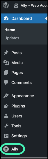 Navigate to All in the panel Install and activate Ally-Web Accessibility 5