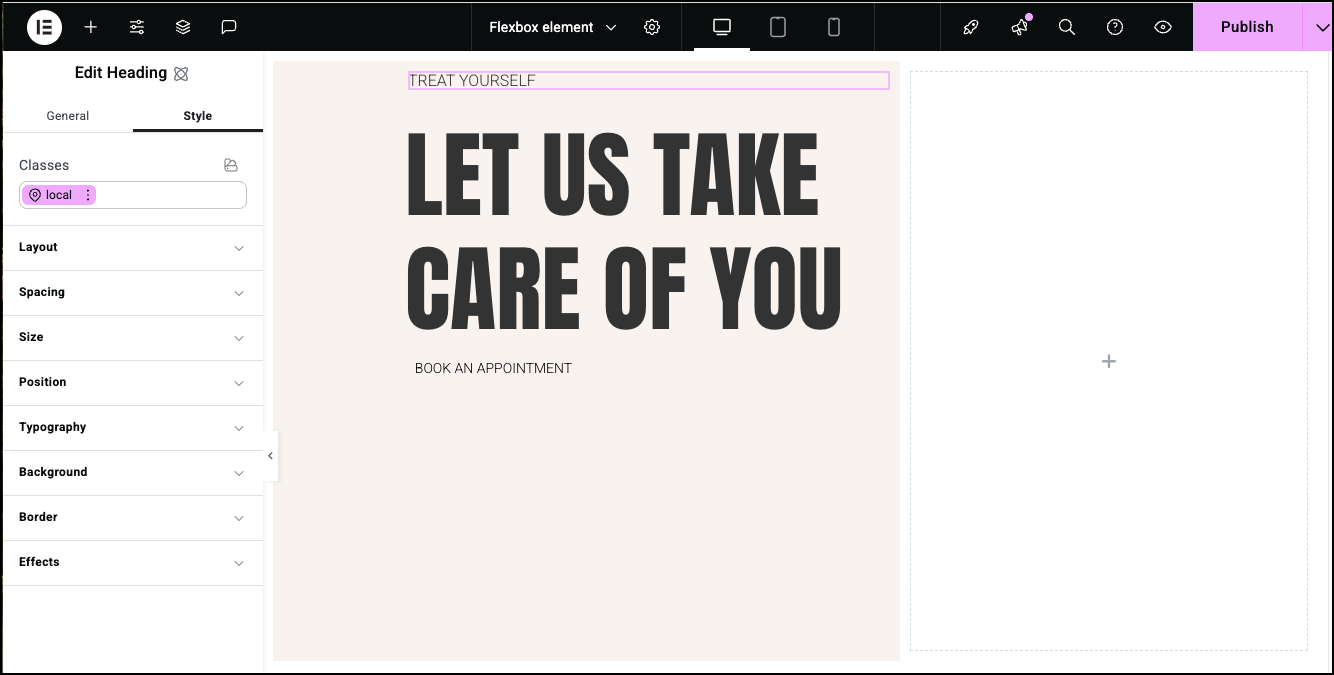 11 ADD CONTENT AND STYLE 2 Flexbox element 23
