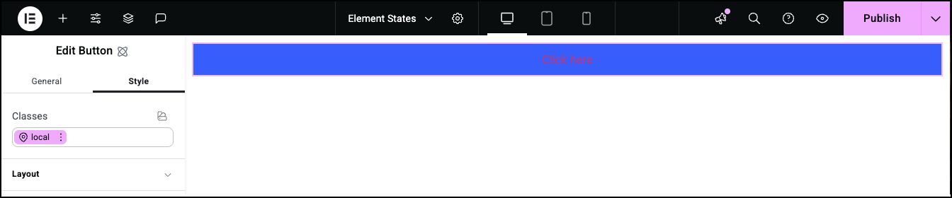 11 delete main button class Classes in Elementor 23