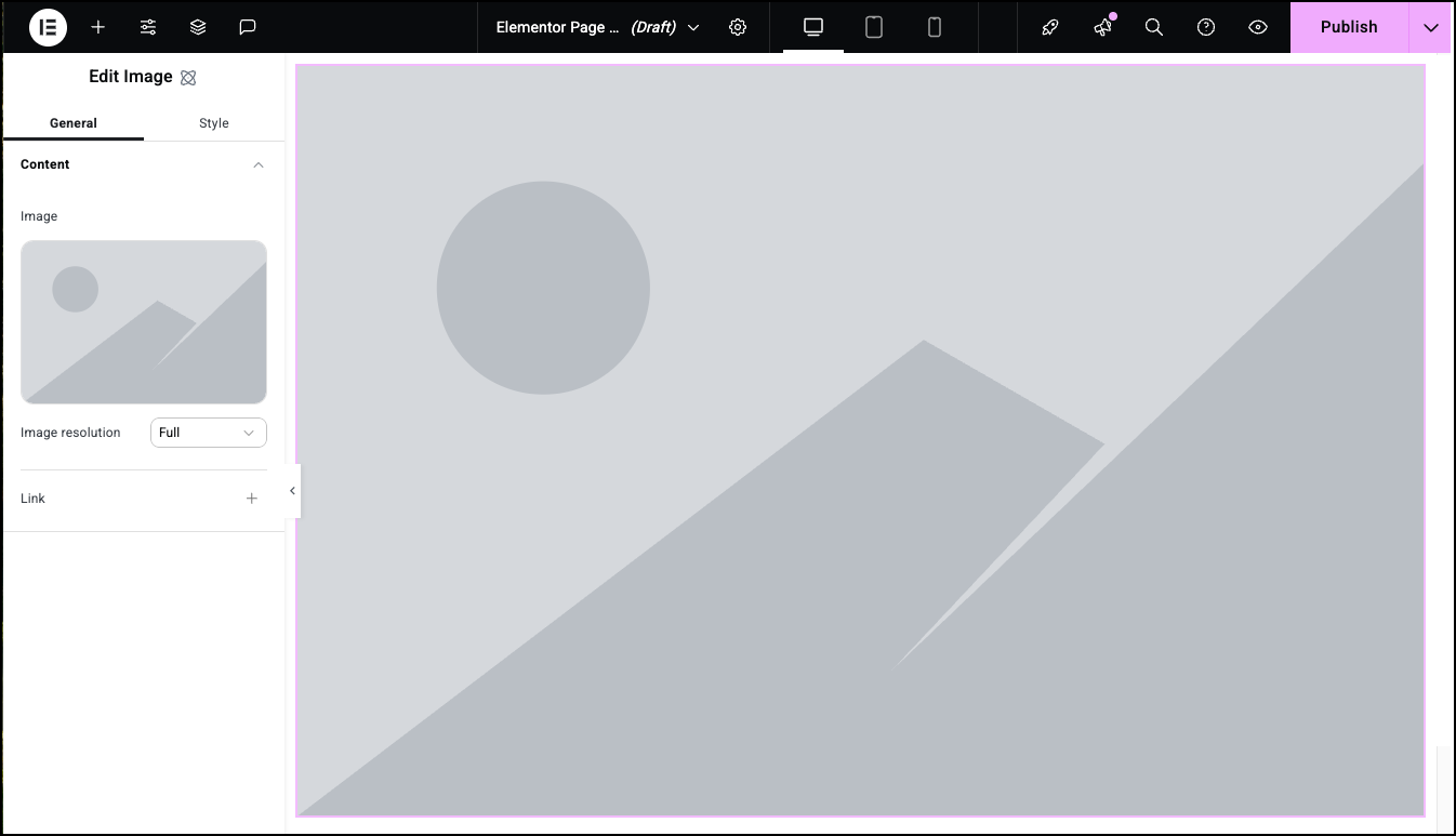 2 drag an image element to the canvas Style tab - Size 5