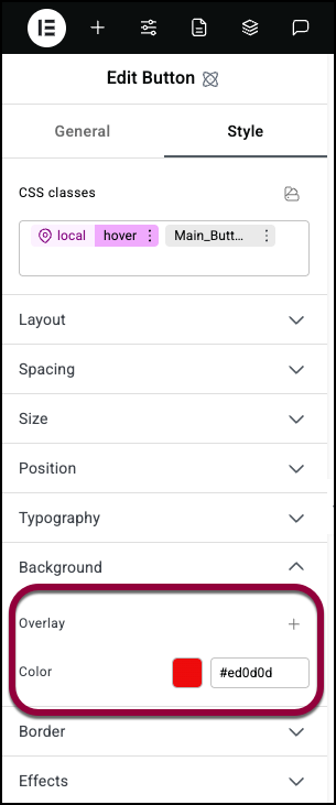 29 change tge background Classes in Elementor 51