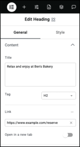 3 enter the link url 1 1 Heading element 9