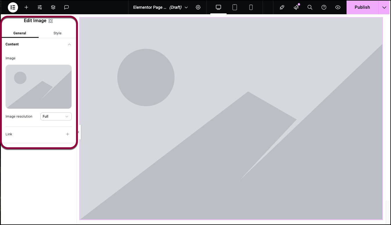 3 the options appear in the panel 1 Style tab - Size 7