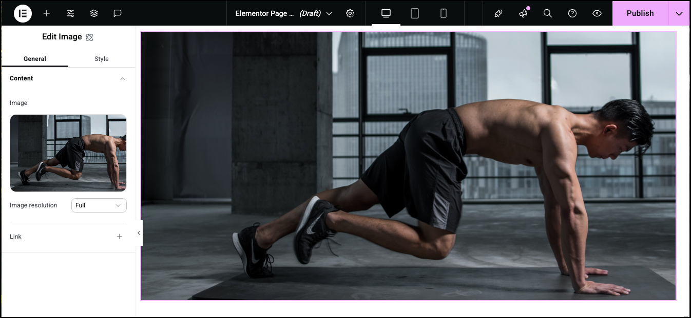 4 add an image 1 Style tab - Size 9