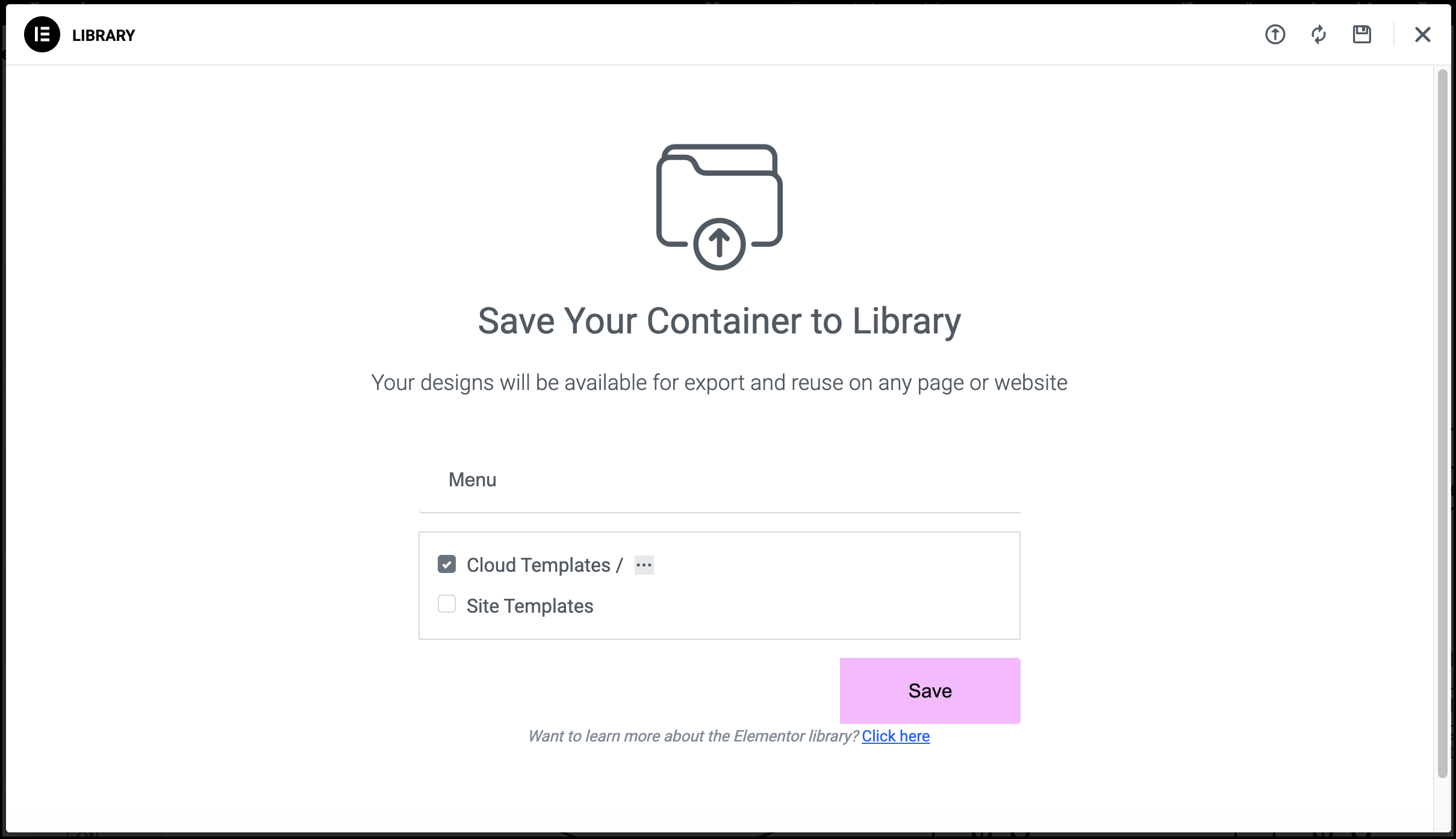 5 Click Save Create templates for faster website building 13