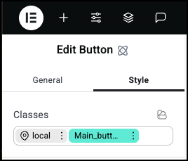6 Main button is in green Classes in Elementor 13