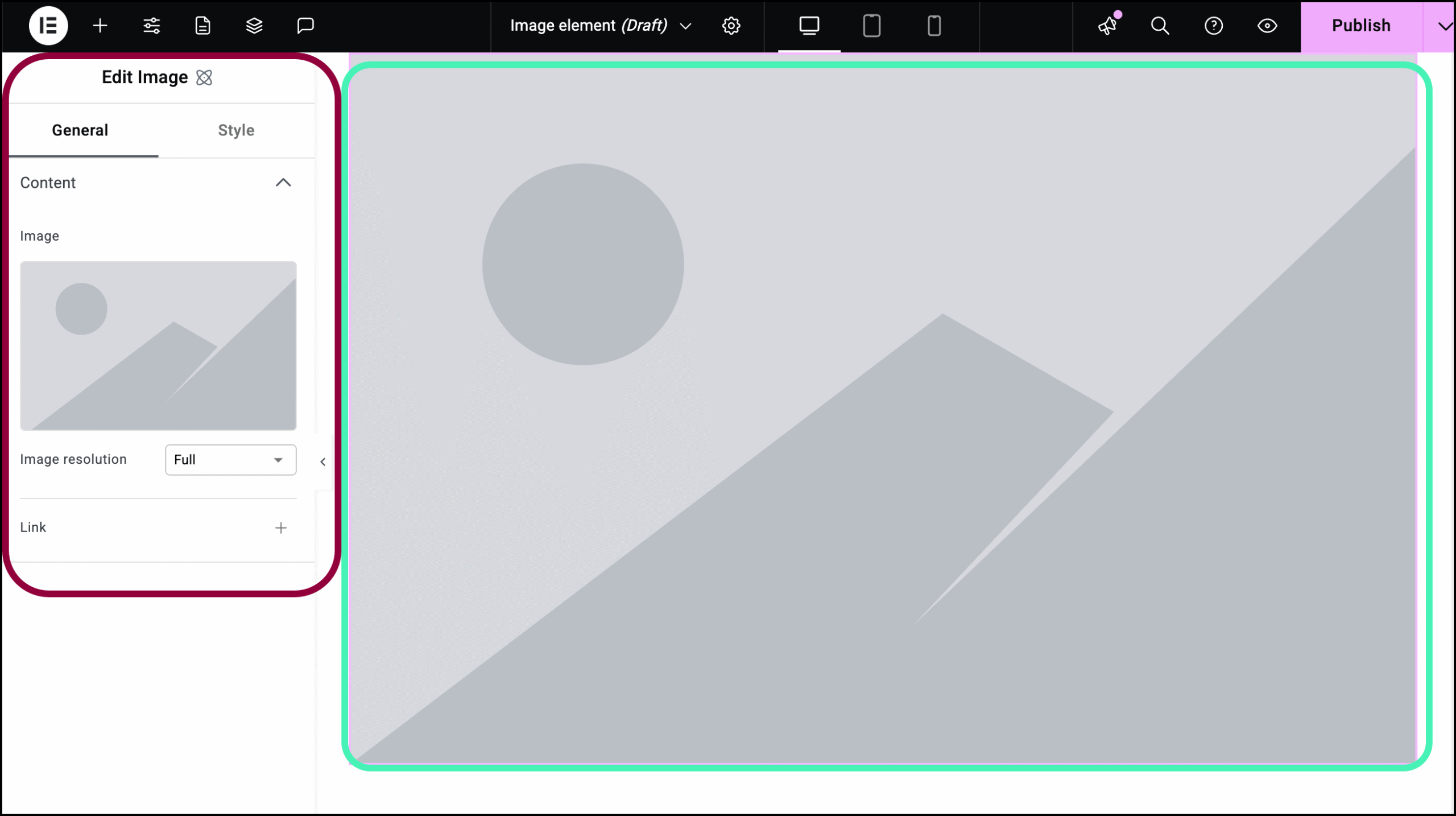 Add the element to the canvas scaled Image element 5