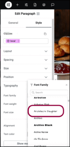 Choose a font 1 Paragraph element 17