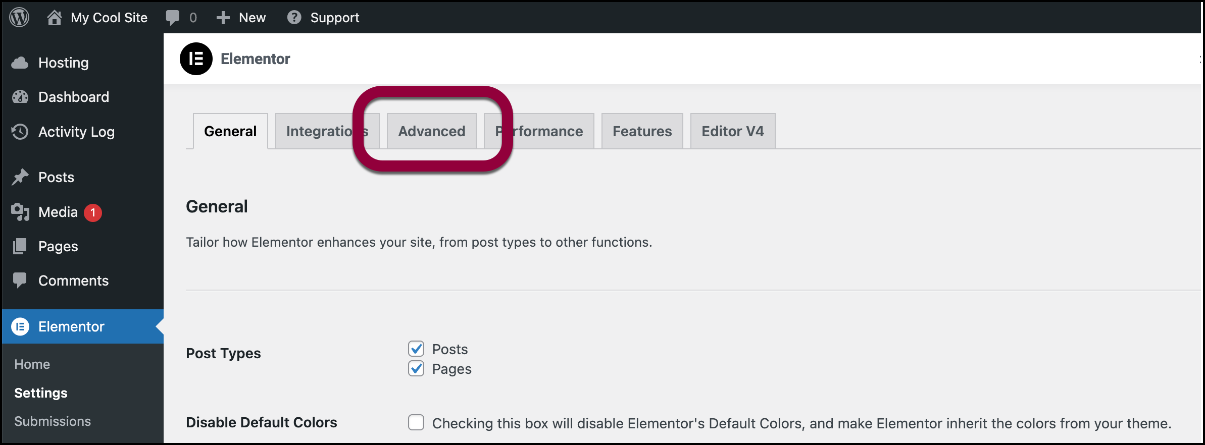 Click the advanced tab 1 Troubleshooting - Fonts not appearing on frontend 11
